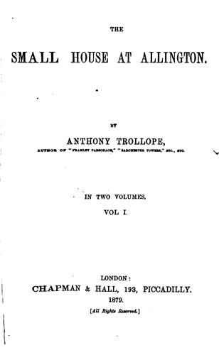 Anthony Trollope: The small house at Allington (1979, Folio Society)