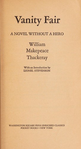 William Makepeace Thackeray: Vanity Fair (1972, Pocket Books)