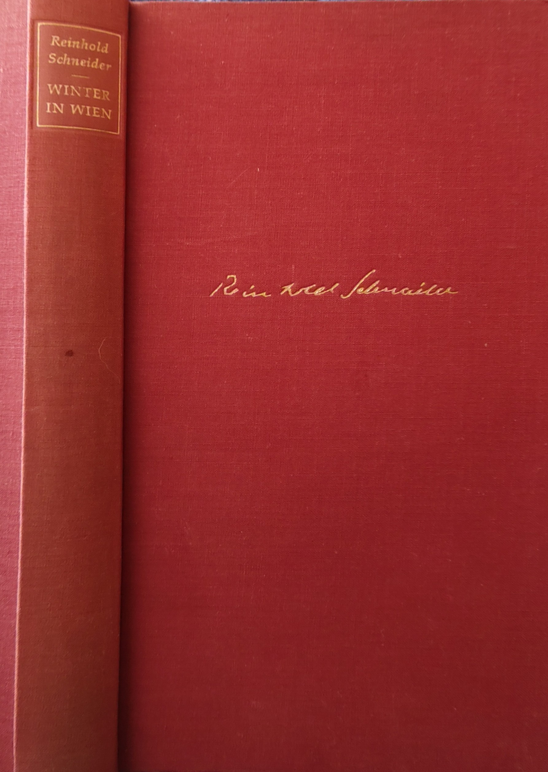Reinhold Schneider: Winter in Wien (German language, 1964, Herder)