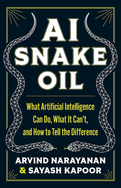 Sayash Kapoor, Arvind Narayanan: AI Snake Oil (EBook, 2024, Princeton University Press)