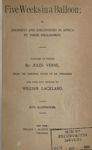 Jules Verne: Five Weeks in a Balloon (William L. Allison Company)