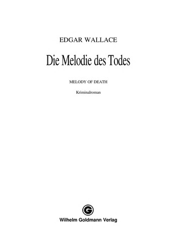 Edgar Wallace: Die Melodie des Todes = (1982)