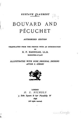 Gustave Flaubert: Bouvard and Pécuchet. (1896, H. S. Nichols)