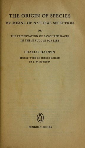 Charles Darwin: On the Origin of Species (1982)