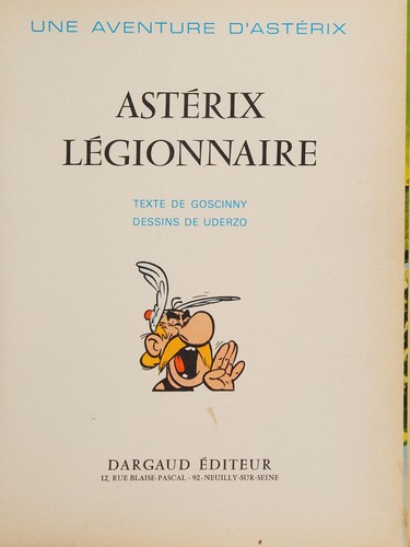 René Goscinny: Asterix Legionnaire (Hardcover, Spanish language, French & European Pubns)