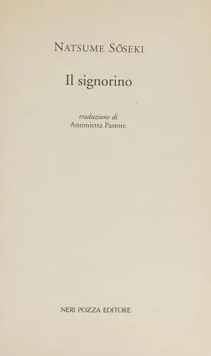 Natsume Sōseki: Il signorino (Italian language, 2007)