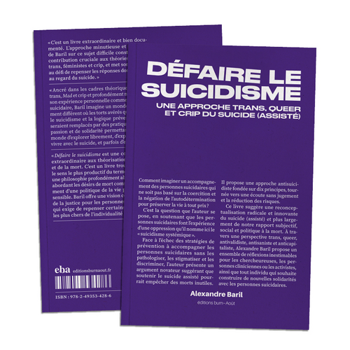 Alexandre Baril: Défaire le suicidisme (Hardcover, French language, 2026, Éditions burn-aout)
