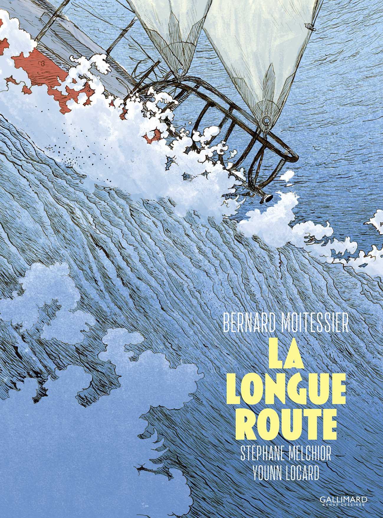 Bernard Moitessier, Stéphane Melchior-Durand, Younn Locard: La Longue Route (GraphicNovel, French language, 2025, Gallimard BD)