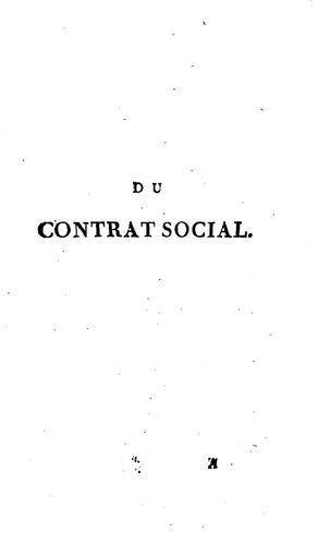 Jean-Jacques Rousseau: Du contrat social, ou, Principes du droit politique (1792, De l'Imprimerie d'Amable Le Roy)