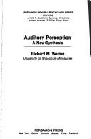 Richard M. Warren: Auditory Perception (Hardcover, Elsevier Science Publishing Company)