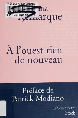 Erich Maria Remarque: À l'ouest, rien de nouveau (French language, 2009, Stock)