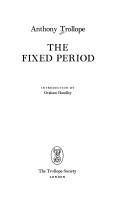 Anthony Trollope: The fixed period (1997, Trollope Society)