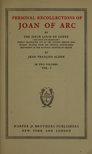 Mark Twain: Personal recollections of Joan of Arc. (1899, Harper & brothers)