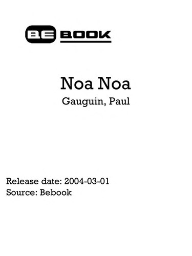 Paul Gauguin: Noa Noa (Paperback, 1985, Dover Publications)