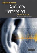 Richard M. Warren: Auditory Perception (Hardcover, 2008, Cambridge University Press)