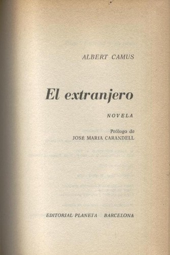 Albert Camus: El extranjero (Hardcover, Spanish language, 1973, Planeta)