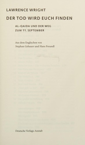 Lawrence Wright: Der Tod wird euch finden (German language, 2007, Dt. Verl.-Anst.)