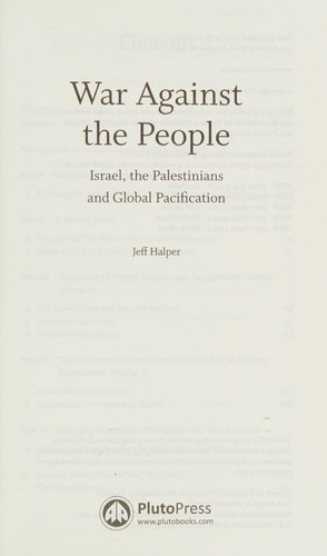 Jeff Halper: War Against the People (2015, Pluto Press, PlutoPress)