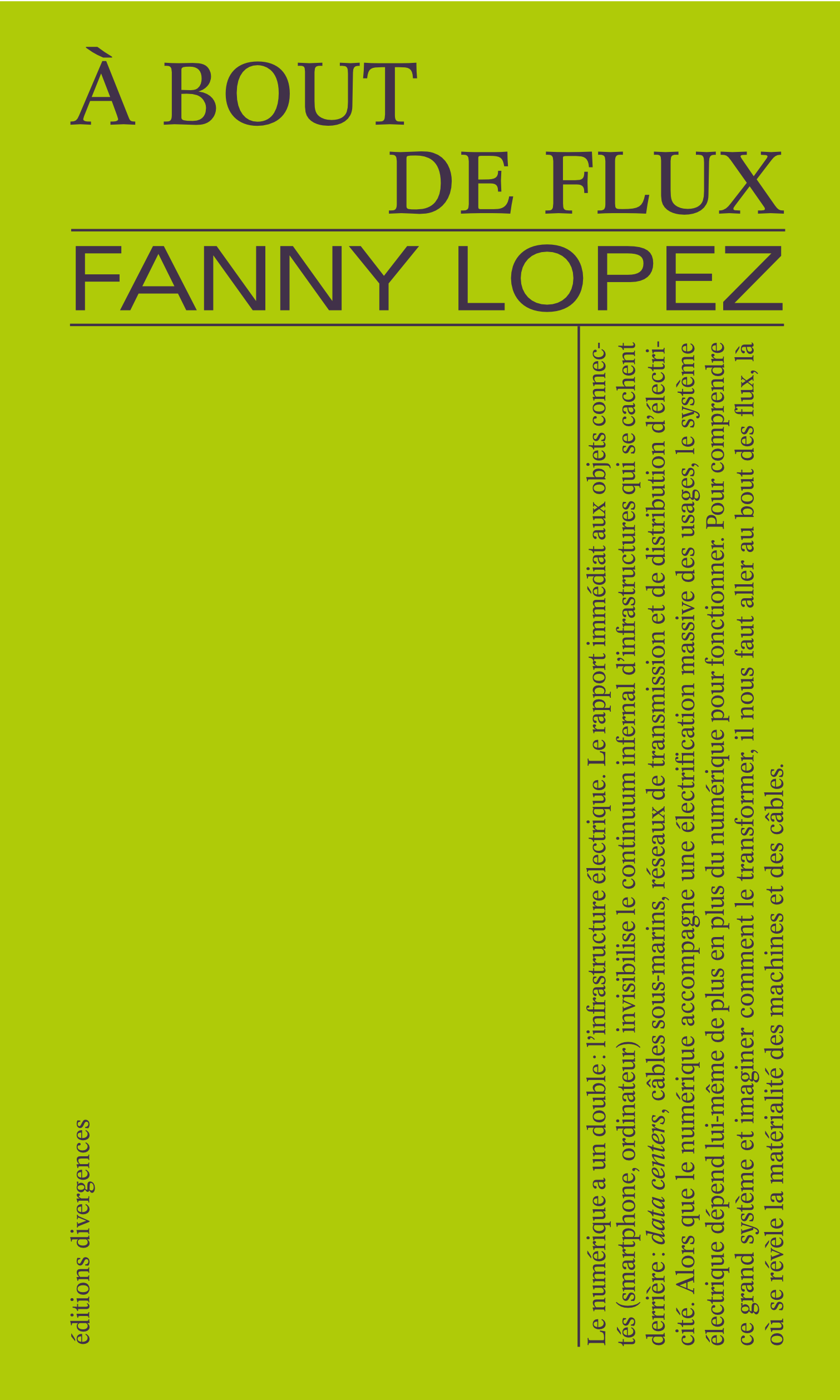 Fanny Lopez: À bout de flux (French language, 2022, Divergences)