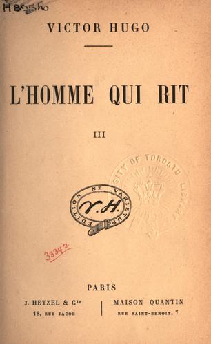 Victor Hugo: L' homme qui rit. (French language, 1869, J. Hetzel)