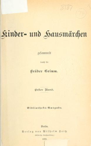 Brothers Grimm: Kinder- und Hausmärchen (German language, 1888, Hertz)