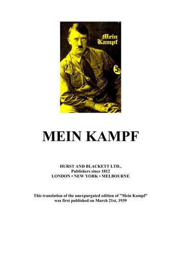 Adolf Hitler: Mein Kampf (1939, Hurst and Blackett)