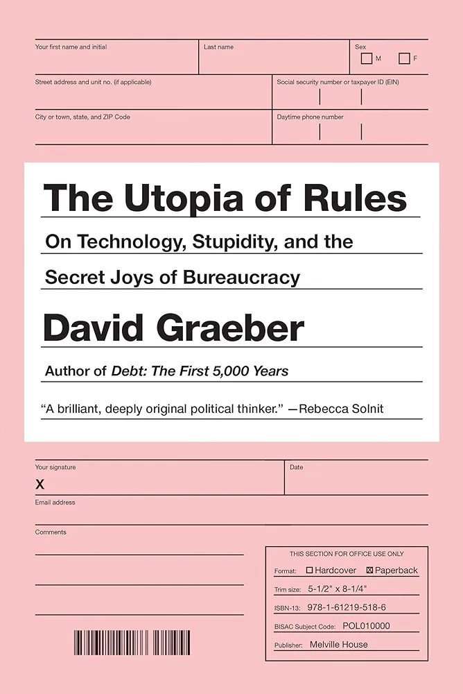 couverture de The Utopia of rules de David Graeber.