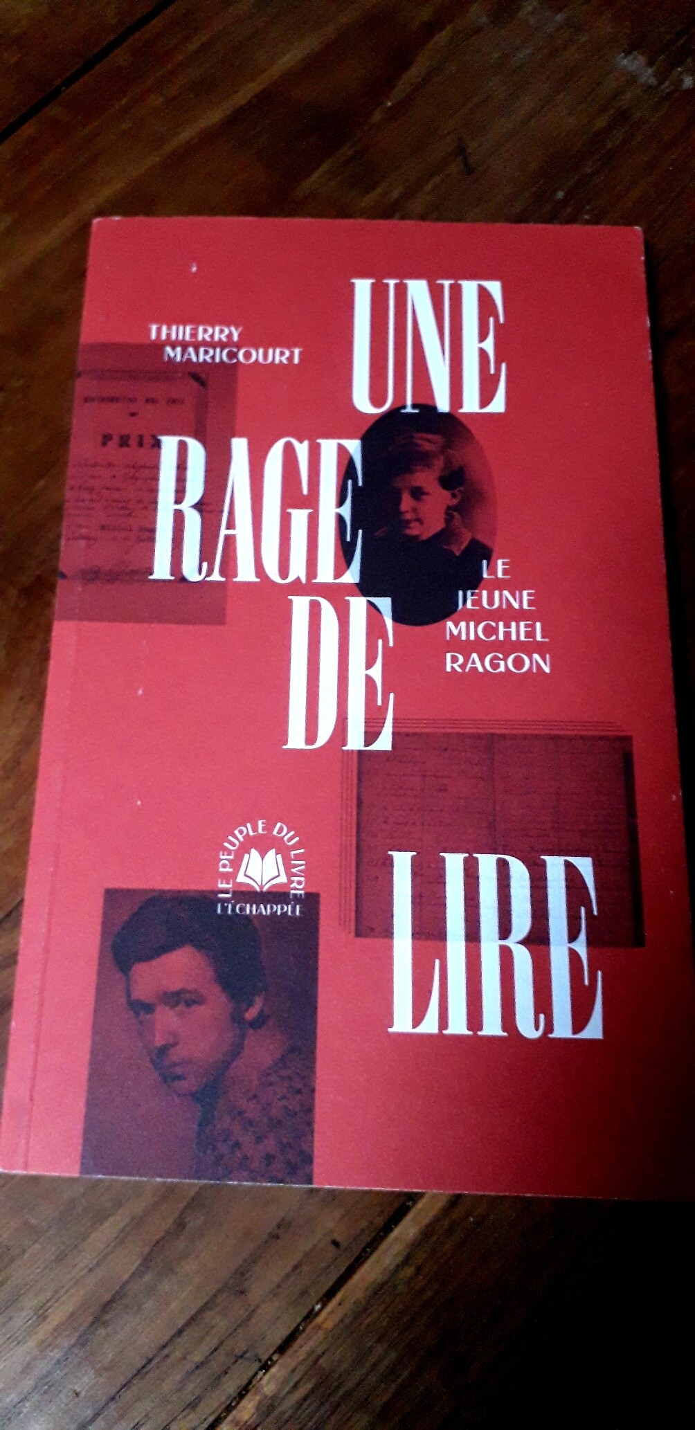 Couverture du livre "Une rage de lire- Le jeune Michel Ragon"